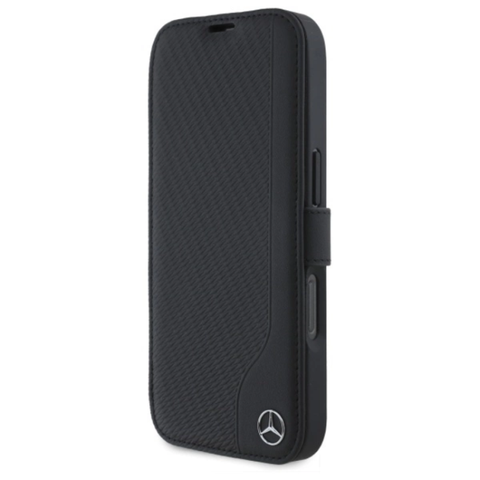 Mercedes - Mercedes iPhone 16 Plånboksfodral Läder Wood Imitation