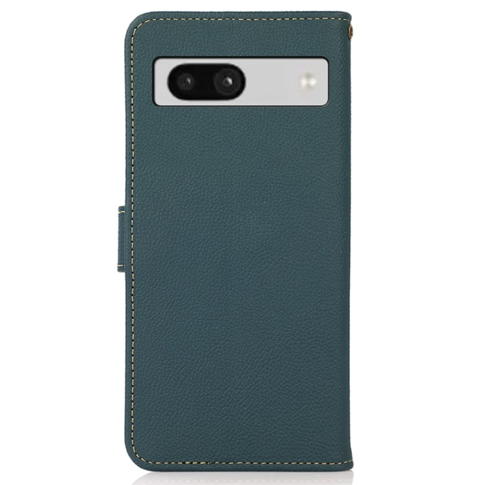 KHAZNEH - KHAZNEH Google Pixel 7A Plånboksfodral Äkta läder RFID - Grön
