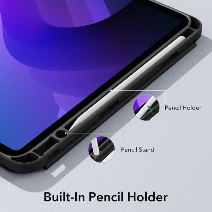 ESR - ESR iPad (2022) Fodral Rebound Pencil - Svart