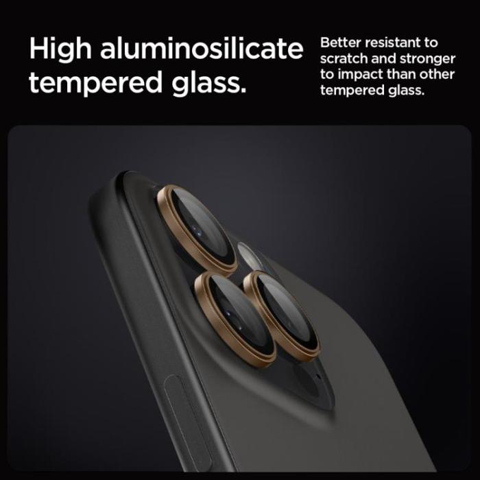 Spigen - [2-Pack] Spigen iPhone 16 Pro Max/16 Pro Linsskydd Härdat glas EZ FIT
