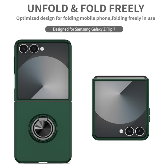 A-One Brand - Galaxy Z Flip 7 5G Mobilskal Rotatable Ring Kickstand