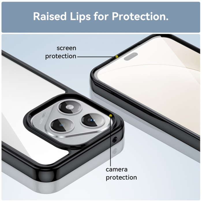 A-One Brand - Mobilskal till Honor X70i / 400 Lite 5G Skyddande klar - Svart