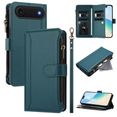 A-One Brand - iPhone Air Plånboksfodral Zipper Med Rem - Mörkgrön