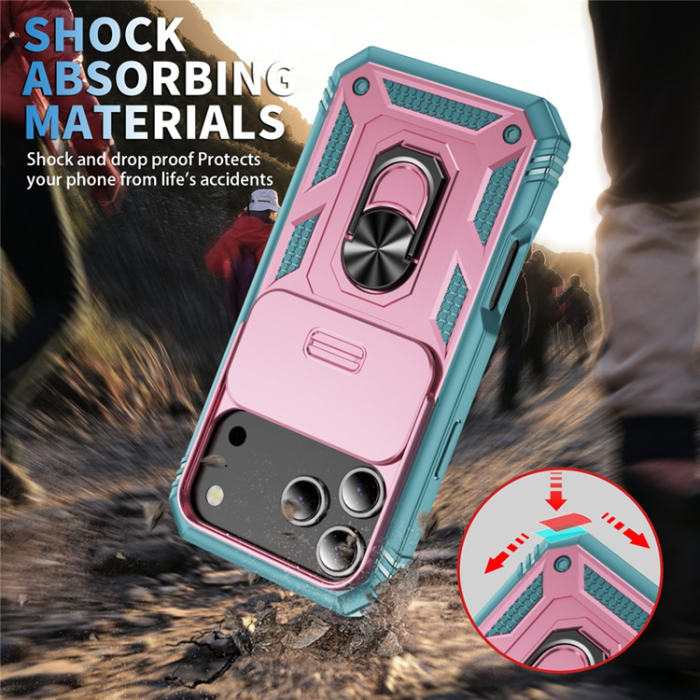 A-One Brand - iPhone 17 Pro Max Mobilskal Slide Camshield Kickstand
