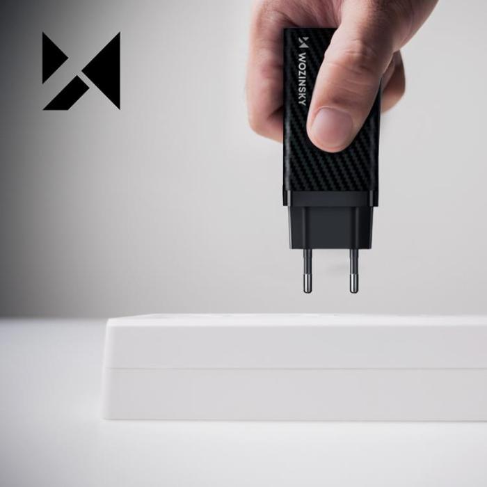 Wozinsky - Wozinsky GaN Väggladdare USB Till USB-C 65W PD - Svart