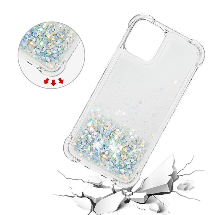 OEM - Drop-Proof Glitter Sequins Skal till iPhone 13 - Silver