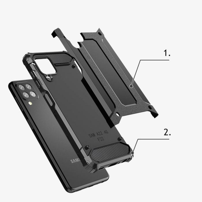 Forcell - ARMOR Skal till Samsung Galaxy A22 5G Svart