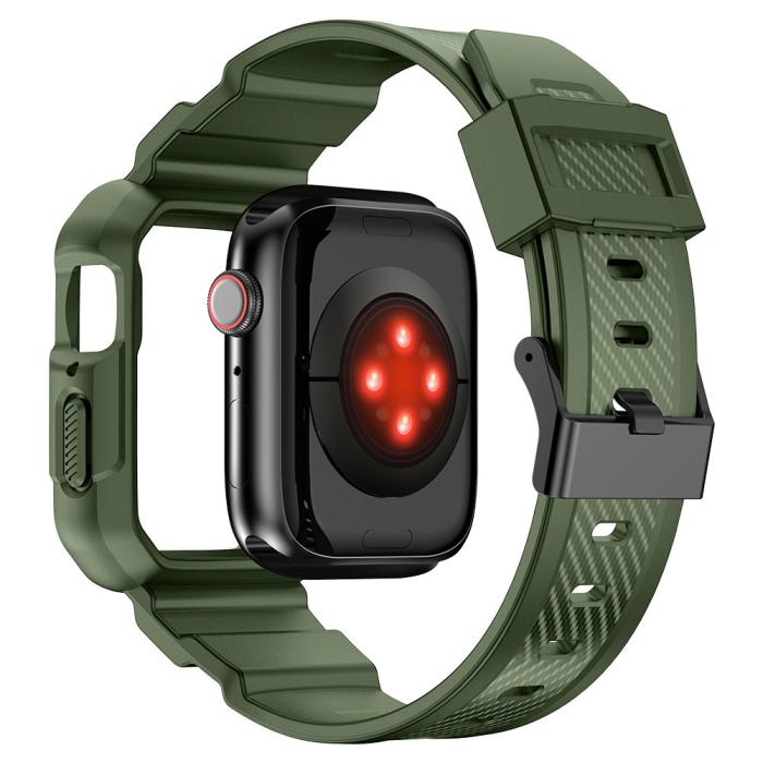 KINGXBAR - Kingxbar Apple Watch 4/5/6/7/8/SE (38/40/41mm) Armband CYF106 - Grön