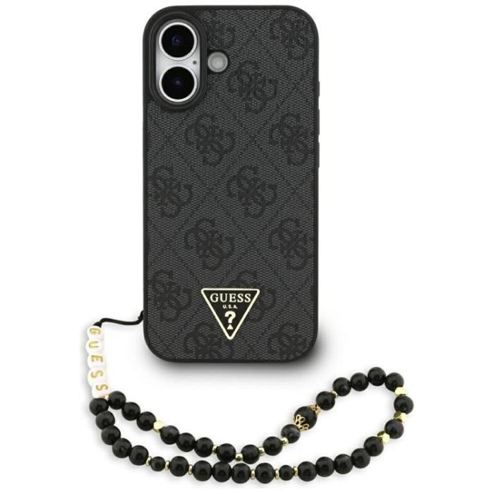 Guess - Guess iPhone 17 Mobilskal MagSafe 4G Strap Triangle Logo - Svart