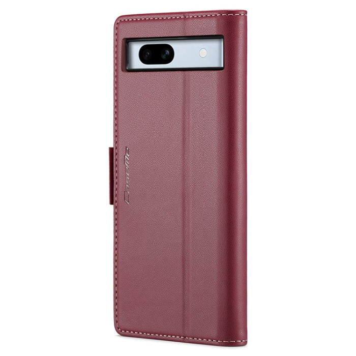 Caseme - Caseme Google Pixel 7A Plånboksfodral RFID Litchi - Röd
