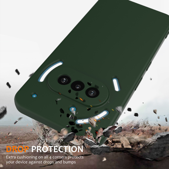 A-One Brand - Nothing Phone (3a) Mobilskal MagSafe Liquid Silikon - Mörkgrön