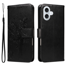 A-One Brand - iPhone 17 Plånboksfodral Tree Pattern - Svart