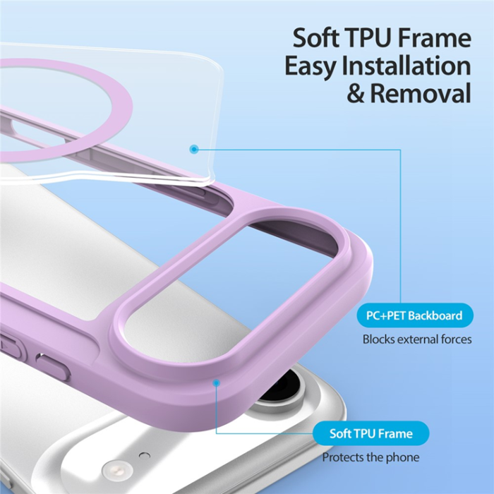 Dux Ducis - Dux Ducis iPhone Air Plånboksfodral MagSafe Skin X Pro - Lila Rosa