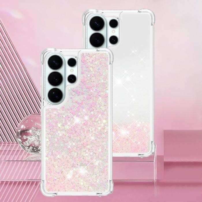 OEM - Mobilskal till Samsung Galaxy S26 Ultra TPU Glittrande Stötskydd Rosa Pentagram