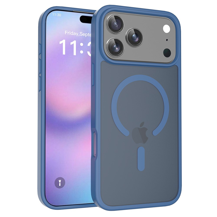 Mobilskal till iPhone 17 Pro Max MagSafe Acrylic Skin Touch - Blå | 2353 | AlltMobil
