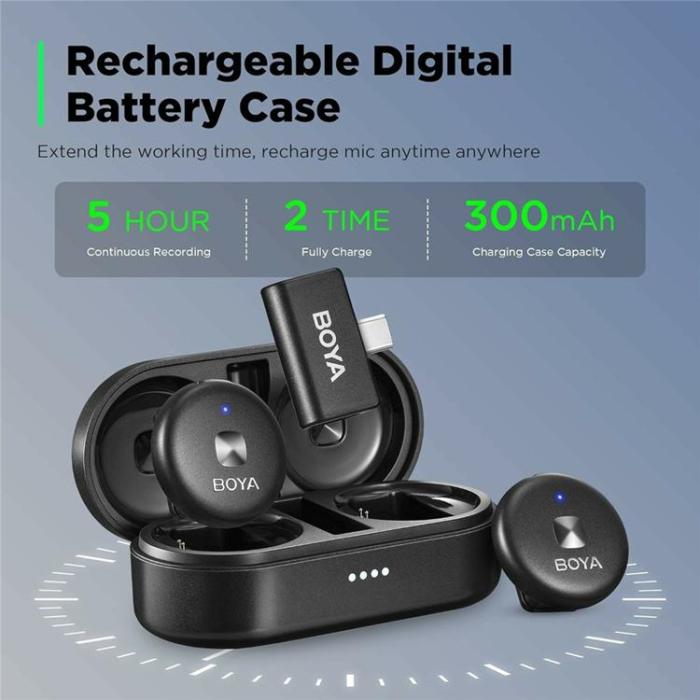 BOYA - BOYA Sändare Knappformad Trådlös Lavalier Mikrofon Omic-U 2