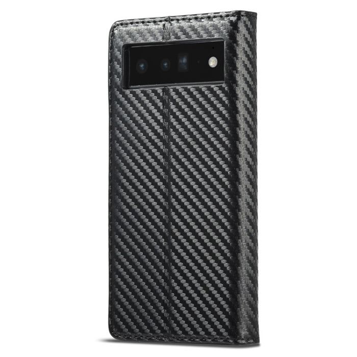 LC.imeeke - LC.IMEEKE Google Pixel 7A Plånboksfodral Carbon Fiber - Svart
