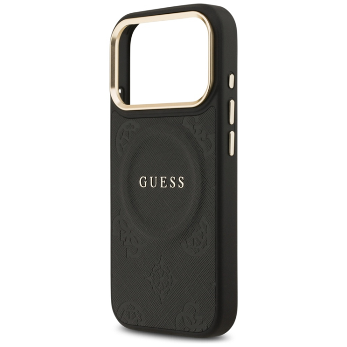 Guess - Guess iPhone 17 Pro Mobilskal Magsafe Peony Hot Stamp - Svart