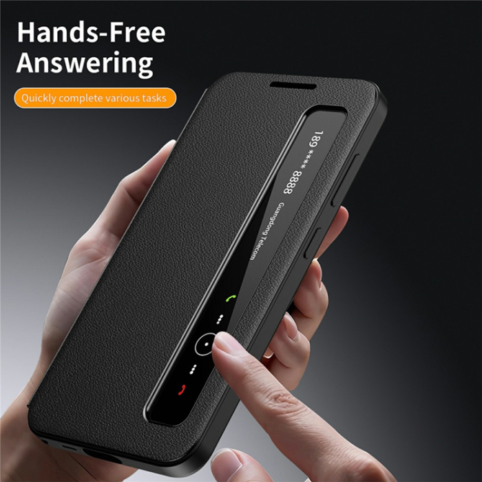 A-One Brand - Galaxy S26 Ultra Mobilskal Smart View Window Läder