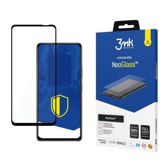 3MK - 3MK Xiaomi Redmi Note 10 Pro HybridGlas Skärmskydd NeoGlass - Svart