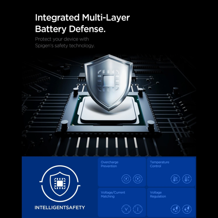 Spigen - Spigen EE451EU Essential 1-Port Snabbladdare 45W + Typ-C Kabel - Svart