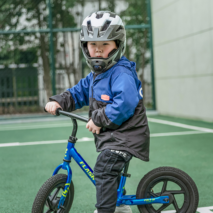 Rockbros - Rockbros Barncykelhjälm Med Avtagbar Chin M (54-57) - Grå