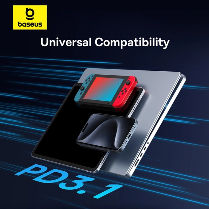 BASEUS - Baseus USB-C till USB-C kabel Snabb 240W 1m - Svart