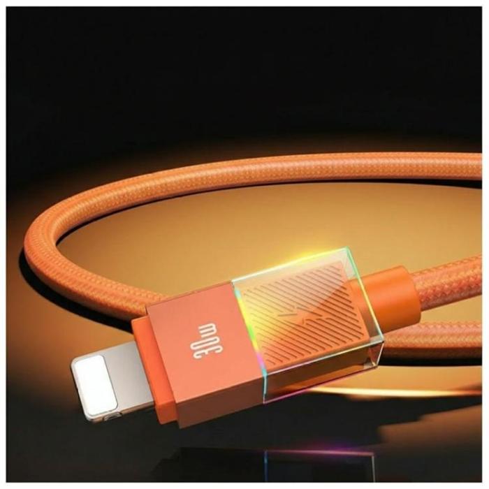 USAMS - USAMS USB-C till Lightning 30W Kabel 1.2m U93 - Orange
