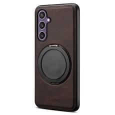 DENIOR - DENIOR Mobilskal till Galaxy S23 FE Magnetisk St&auml;llning L&auml;der PC TPU - Brun