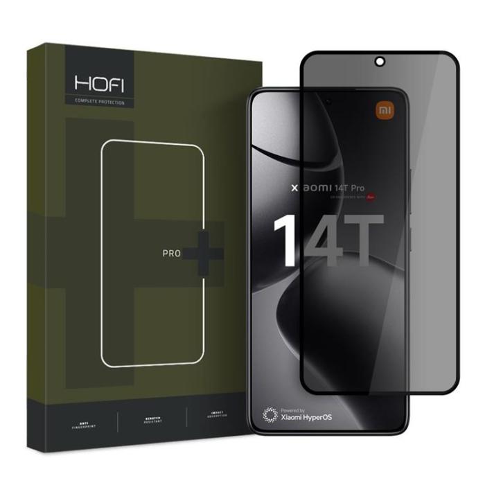 Hofi - Hofi Xiaomi 14T/14T Pro Härdat glas Skärmskydd Privacy Anty Spy