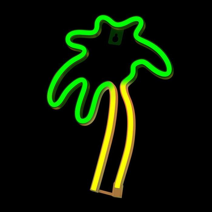 Neolia - Neolia LED Neon Light PALM På Stativ NNE04 - Grön/Orange