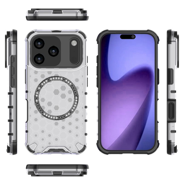 WANLONFENG - WANLONFENG iPhone 17 Pro Mobilskal Magsafe med Härdat Glas