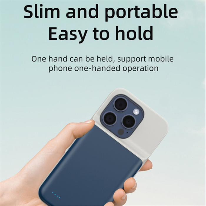 A-One Brand - iPhone 15 Plus Batteriskal 6800mAh - Vit