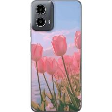 iSecrets - Mobilskal till Motorola Moto G34 med Rosa Tulpaner