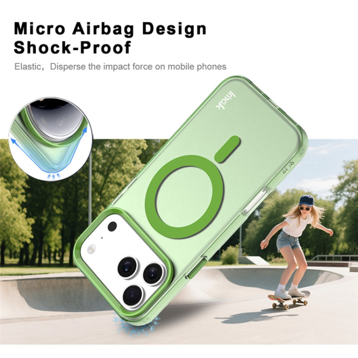 Imak - IMAK iPhone 17 Pro Mobilskal MagSafe Anti Drop - Grön