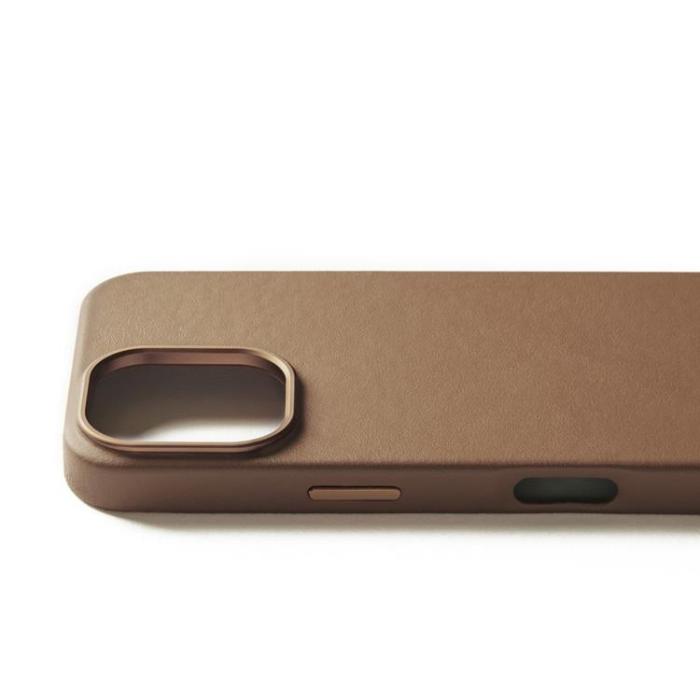 Mujjo - Mujjo iPhone 16 Pro Mobilskal MagSafe Läder - Tan