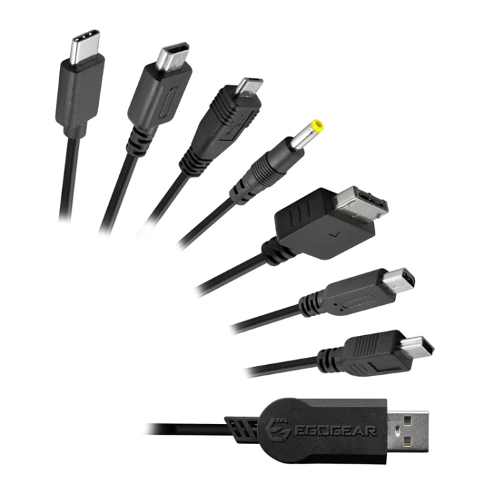 EGOGEAR - EGOGEAR 7-i-1-kabel SCH7 AC-adapter för Retrokonsoler