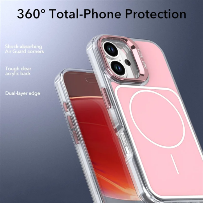 A-One Brand - iPhone 16 Plus Mobilskal MagSafe Lens Kickstand med Handrem