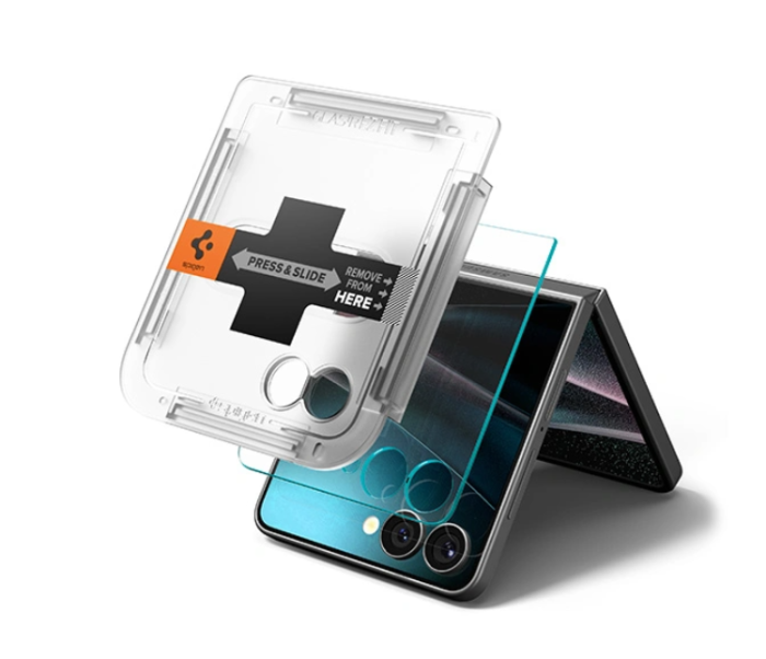Spigen - Spigen Galaxy Z Flip 7 Härdat Glas Skärmskydd EZ Fit - Clear
