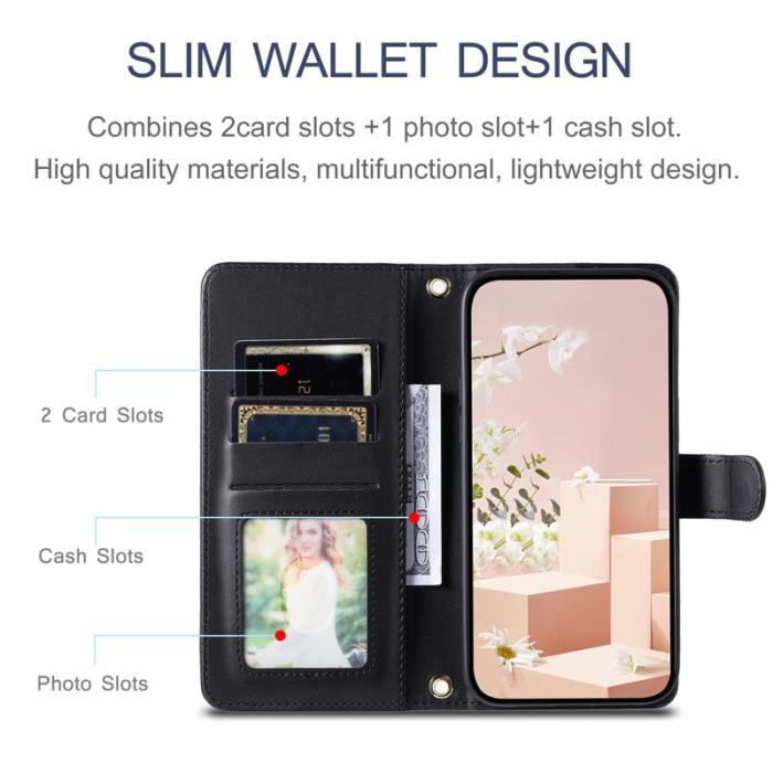 OEM - Plånboksfodral för Samsung Galaxy S26 Ultra Konstläder med axelrem - Svart
