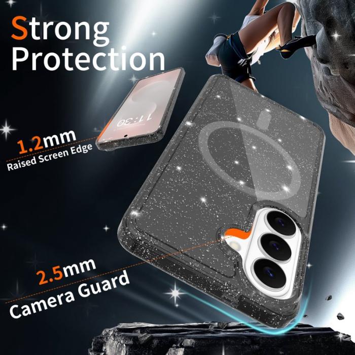 OEM - Mobilskal för Samsung Galaxy S26 Magnetiskt TPU PC - Transparent Svart