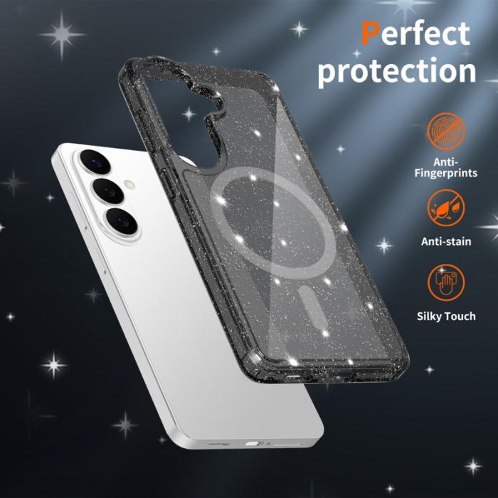 OEM - Mobilskal för Samsung Galaxy S26 Magnetiskt TPU PC - Transparent Svart