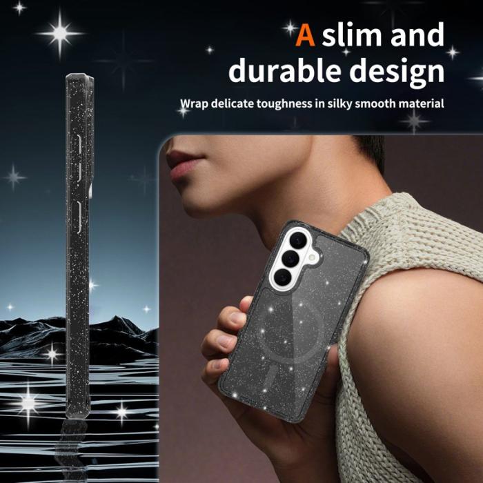 OEM - Mobilskal för Samsung Galaxy S26 Magnetiskt TPU PC - Transparent Svart