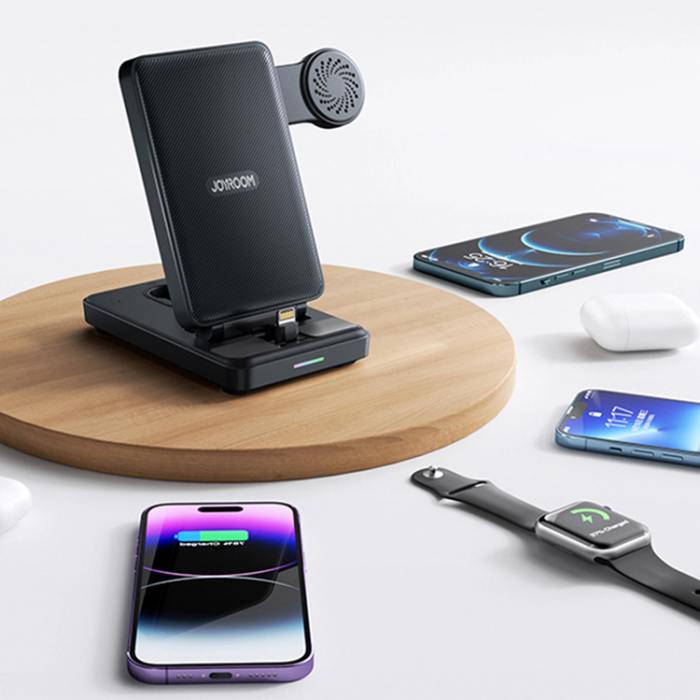 Joyroom - Joyroom 4-in-1 Trådlös Laddare iPhone, Apple Watch, Airpods