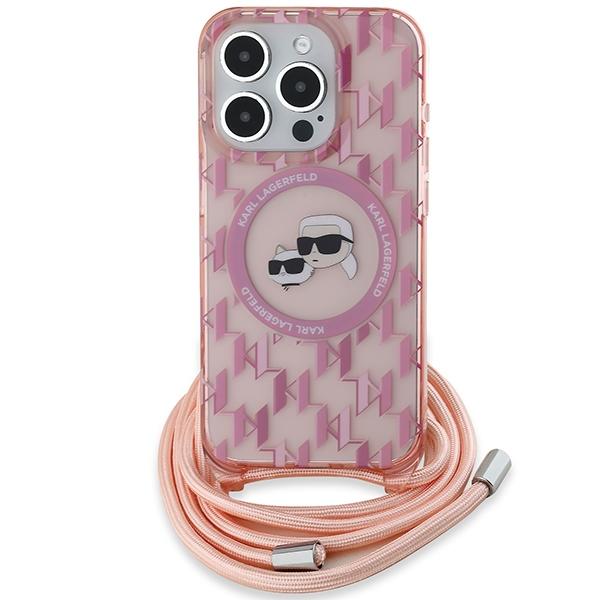 Karl Lagerfeld iPhone 15 Pro Mobilskal MagSafe IML Crossbody - Rosa | 2353 | AlltMobil