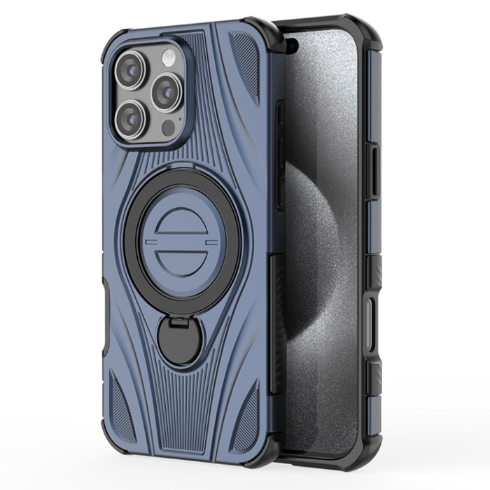 A-One Brand - iPhone 16 Pro Max Mobilskal MagSafe Magnetic Kickstand - Mörkblå