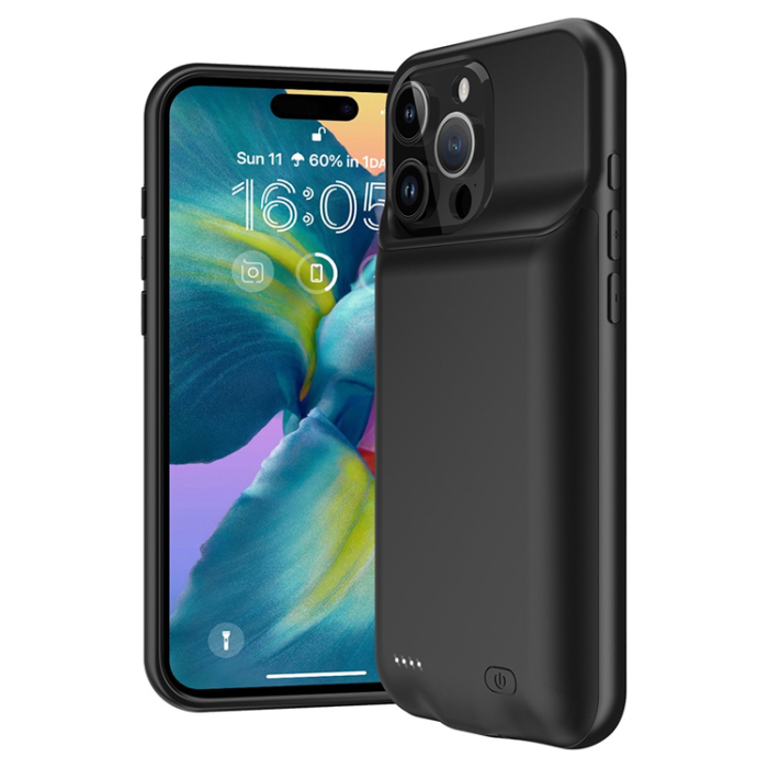 A-One Brand - iPhone 16 Pro Batteriskal 7000mAh - Svart