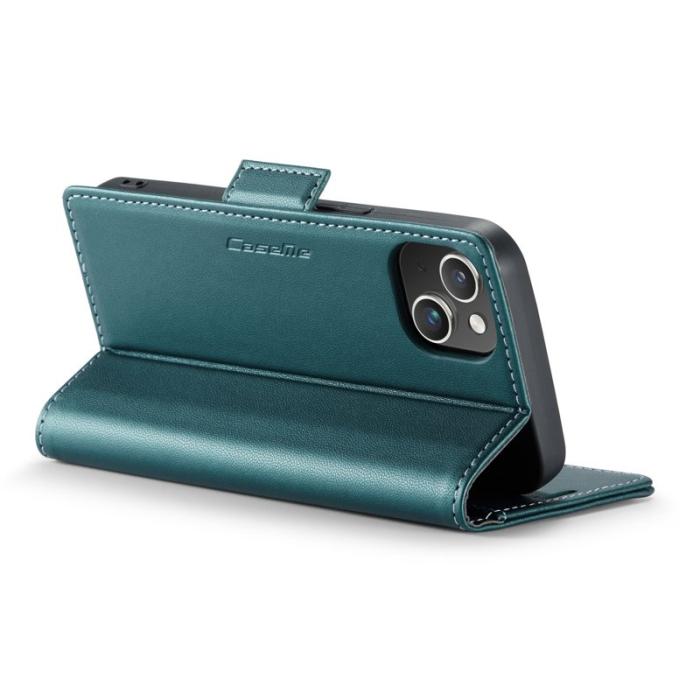 Caseme - CASEME Plånboksfodral Konstläder för iPhone 14 Plus - Grön