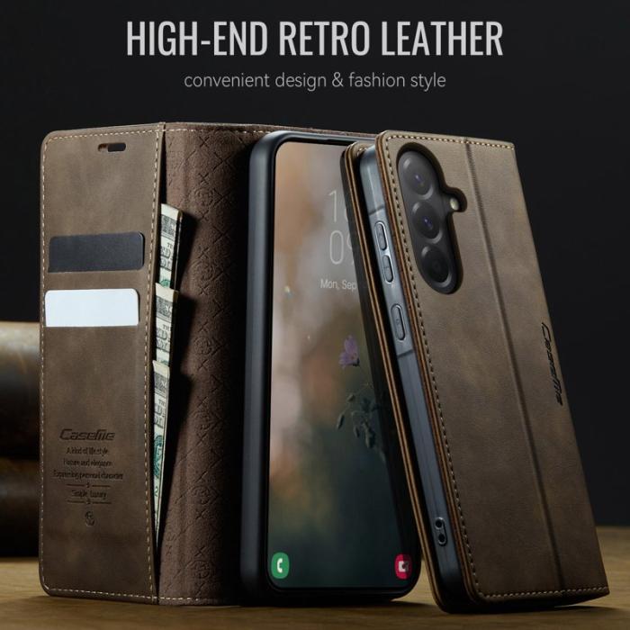Caseme - CASEME 033 Series Fodral för Samsung Galaxy A56 5G - Kaffe