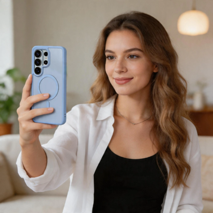 Tech-Protect - Tech-Protect Mobilskal För Galaxy S26 Ultra Magsafe Magmat - Matte Skyblå